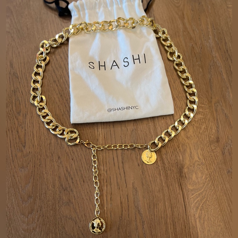 Shashi Gold Chain Coin Belt